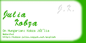 julia kobza business card